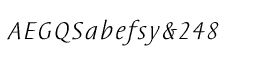 download EF Oberon Serif Book Italic font
