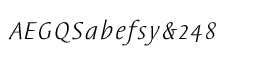 download EF Oberon Serif Book Italic OsF font
