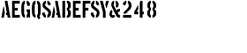download Vtg Stencil US No. 72 Regular font